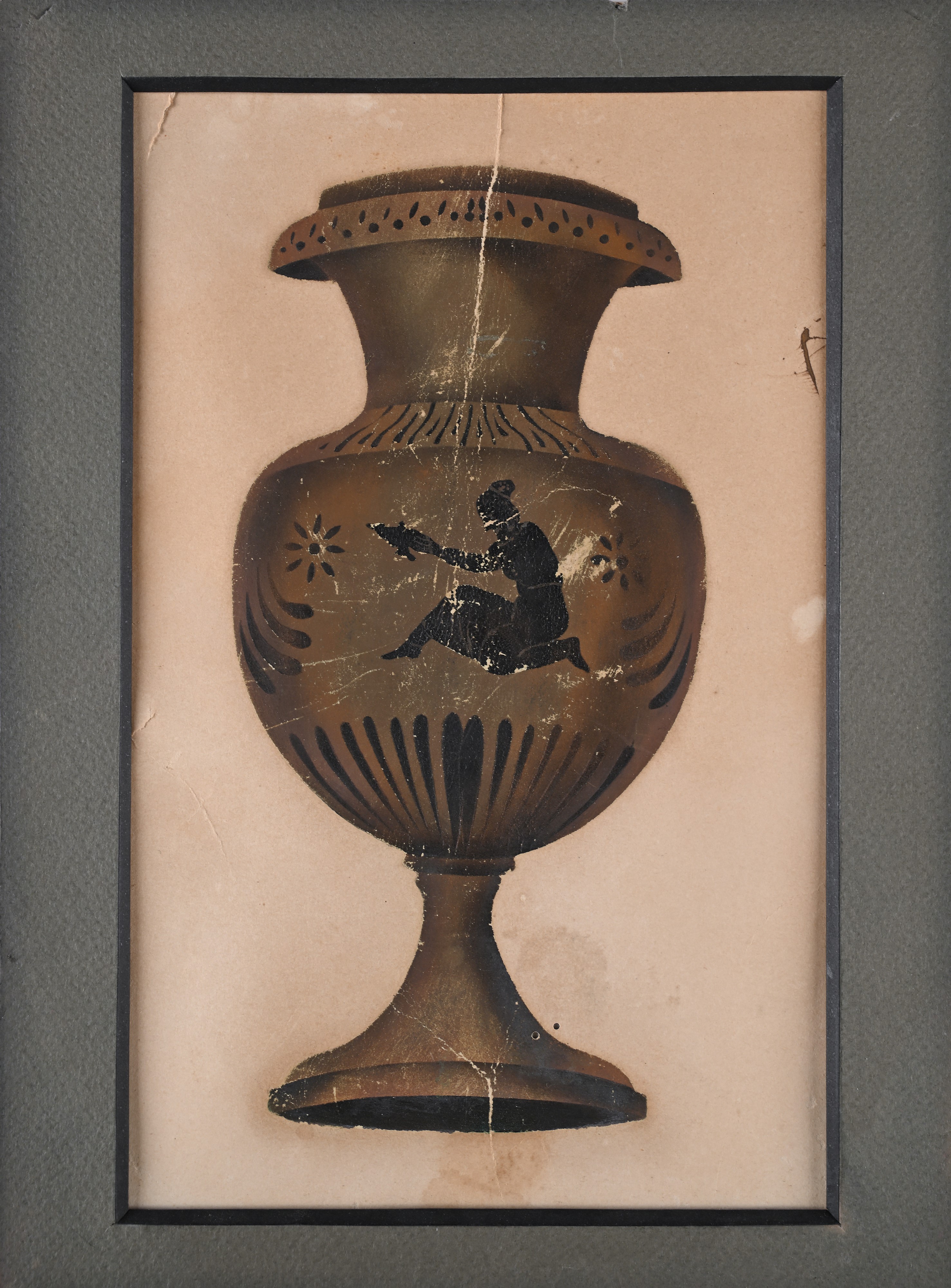Scuola Italiana del XIX Secolo - Studio di vaso etrusco