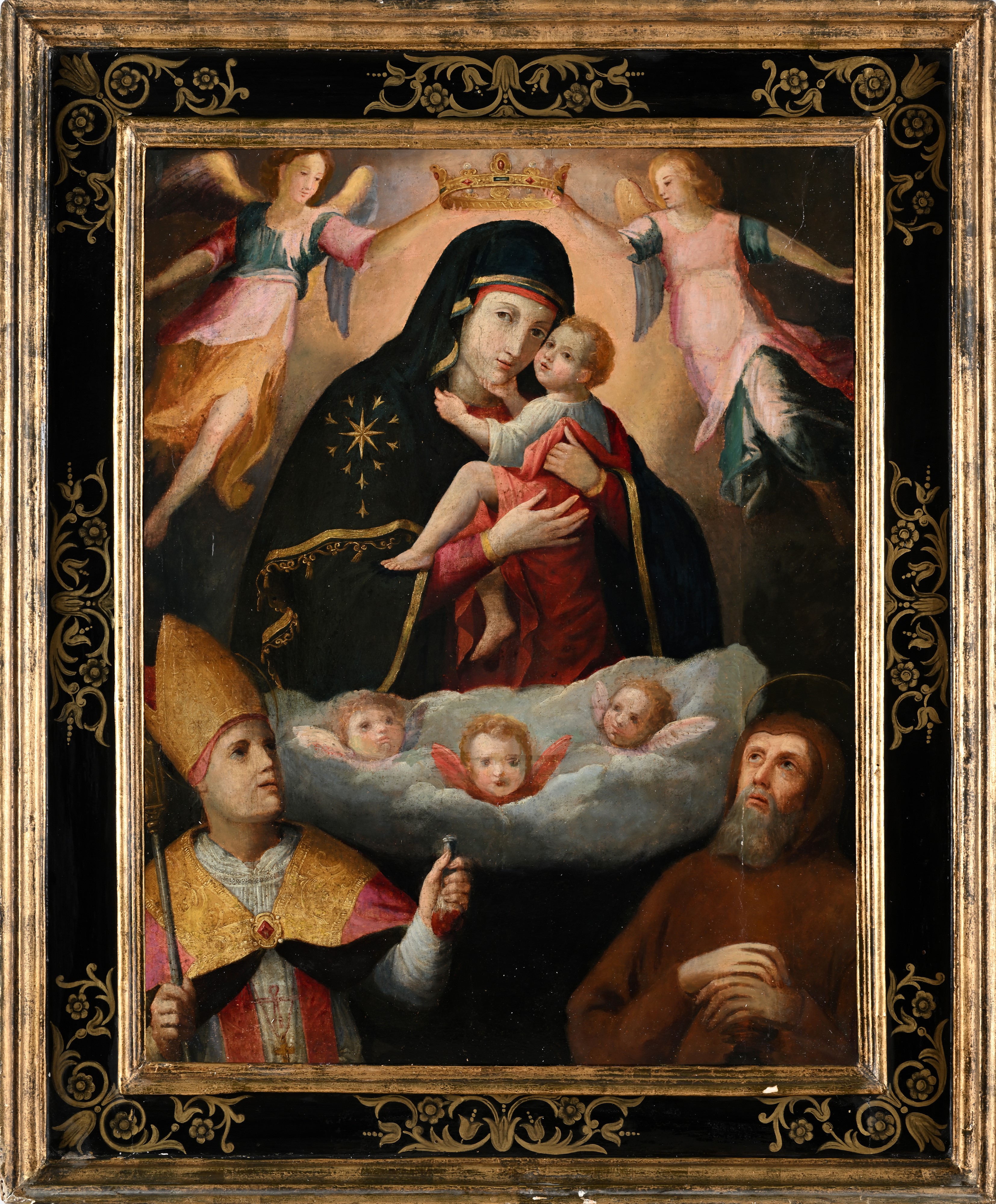 Madonna Regina del cielo col Bambino, San Gennaro e Santo eremita