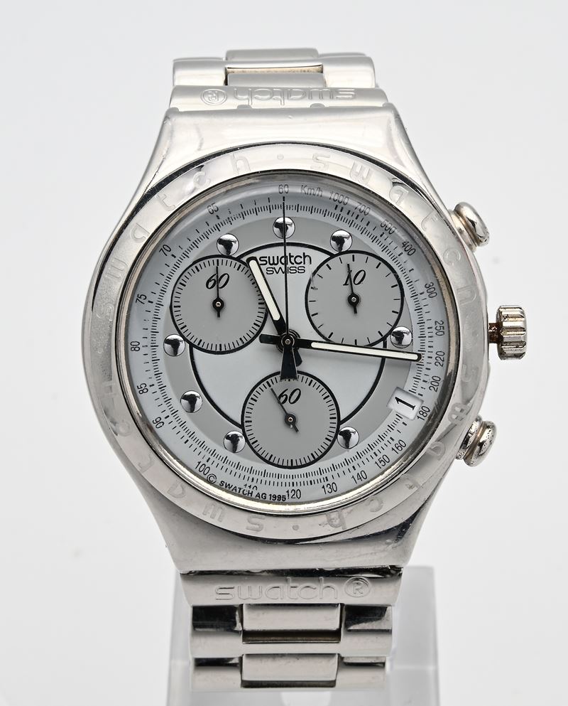 Swatch Chrono Irony. Con bracciale originale in acciaio
