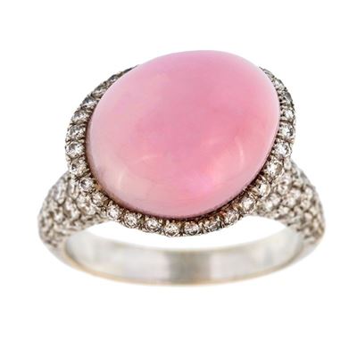 Anello in Oro Bianco con Perla Conch