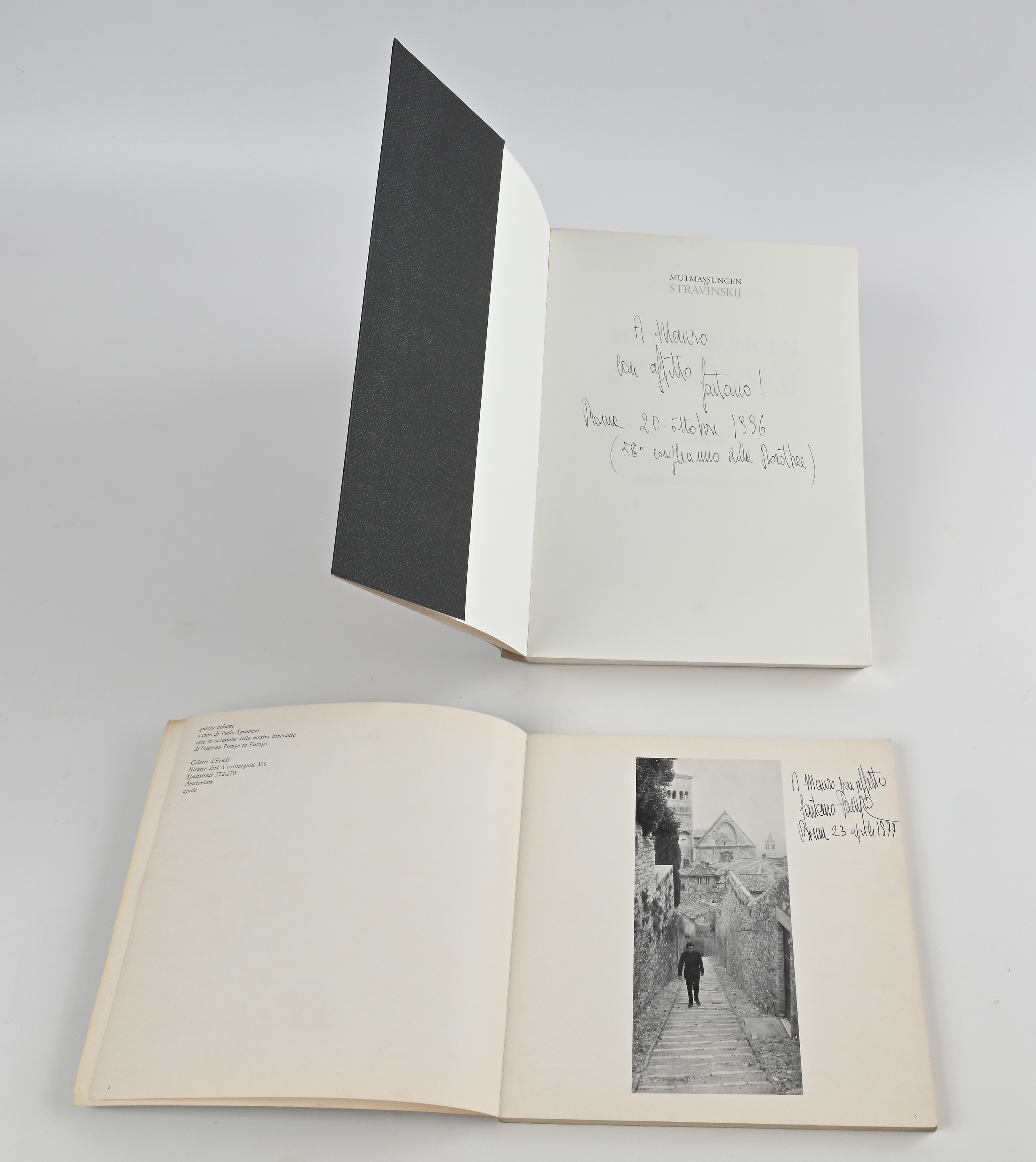 Lotto di 4 volumi di Gaetano Pompa, di cui 2 volumi con dedica autografa a Mauro Bolognini