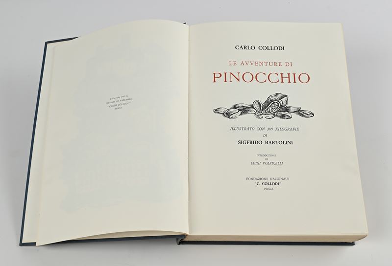 Carlo Collodi - Le avventure di Pinocchio. Illustrato con 309 xilografie di Sigfrido Bartolini. A...