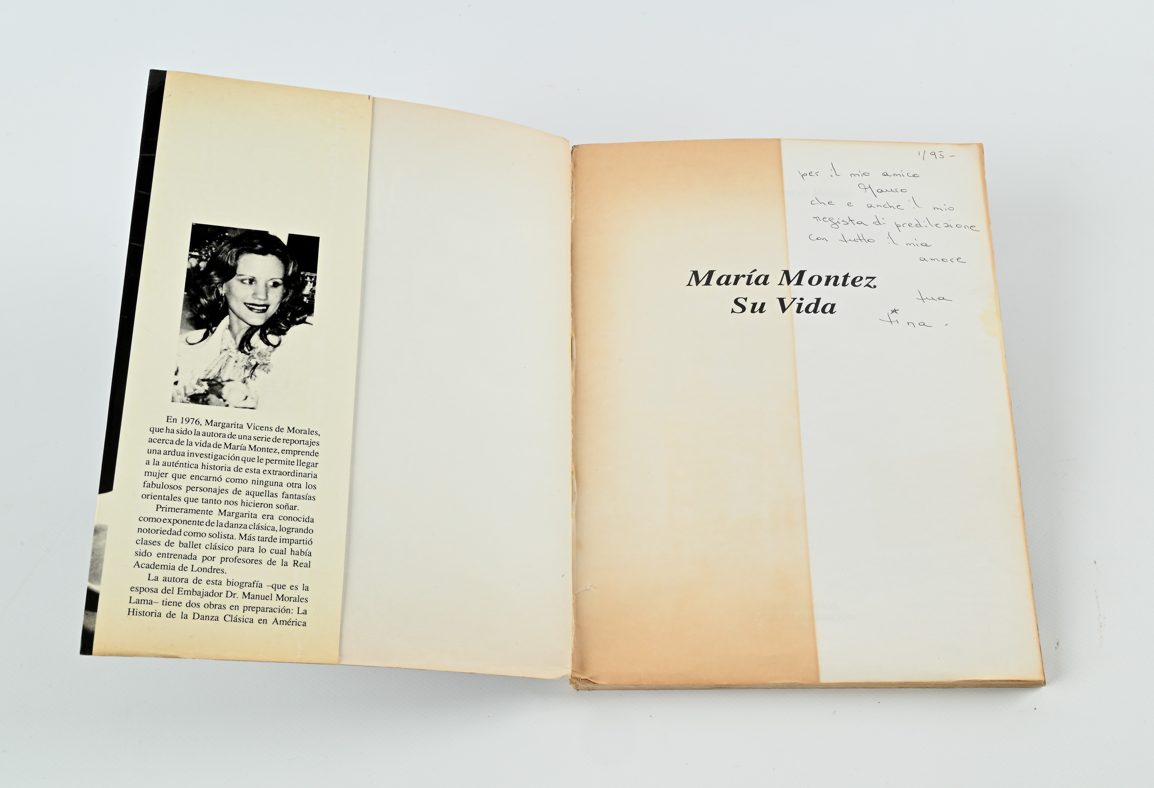 Marguerita Vicens de Morales - Maria Montez Su vida. Con dedica autografa di Tina Aumont (figlia ...