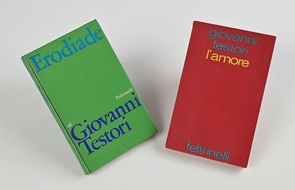 2 volumi di Giovanni Testori con dedica autografa a Mauro Bolognini