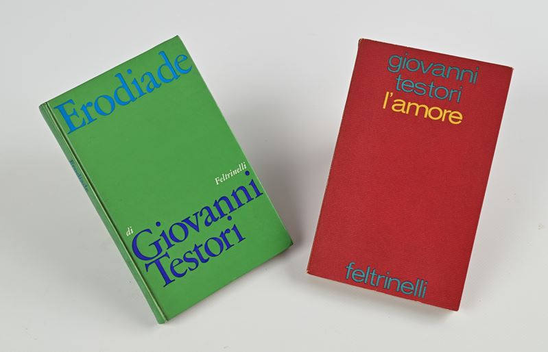 2 volumi di Giovanni Testori con dedica autografa a Mauro Bolognini