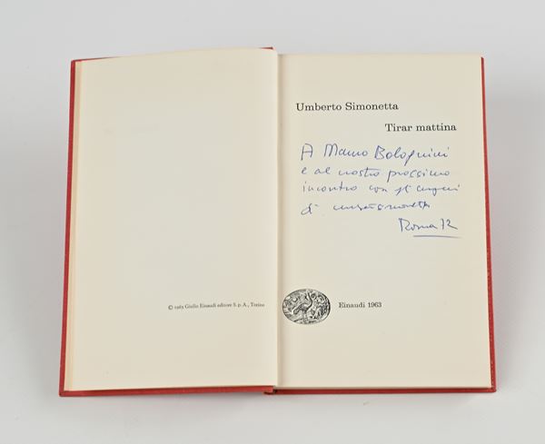 Umberto Simonetta - Tirar mattina Con dedica autografa a Mauro Bolognini