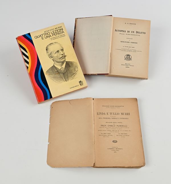 Lotto di 3 volumi sul Delitto e Processo Murri Bonmartini con note di Mauro Bolognini per la regia del film "Fatti di gente perbene"