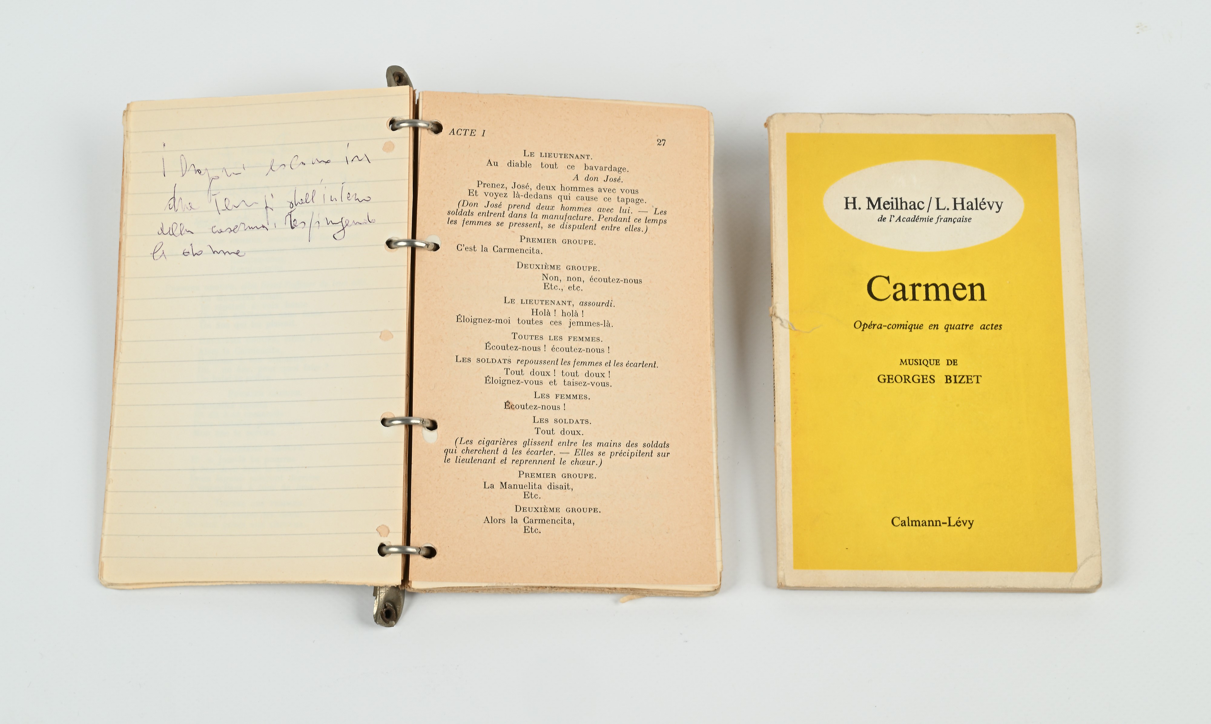 2 copie del Libretto della Carmen di Georges Bizet, ambedue con note di regia di Mauro Bolognini ...