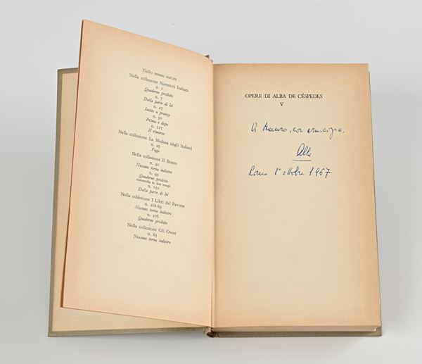 Alba De Cespedes - Nessuno torna indietro. Con dedica autografa a Mauro Bolognini (datata Roma 1 ottobre 1967)