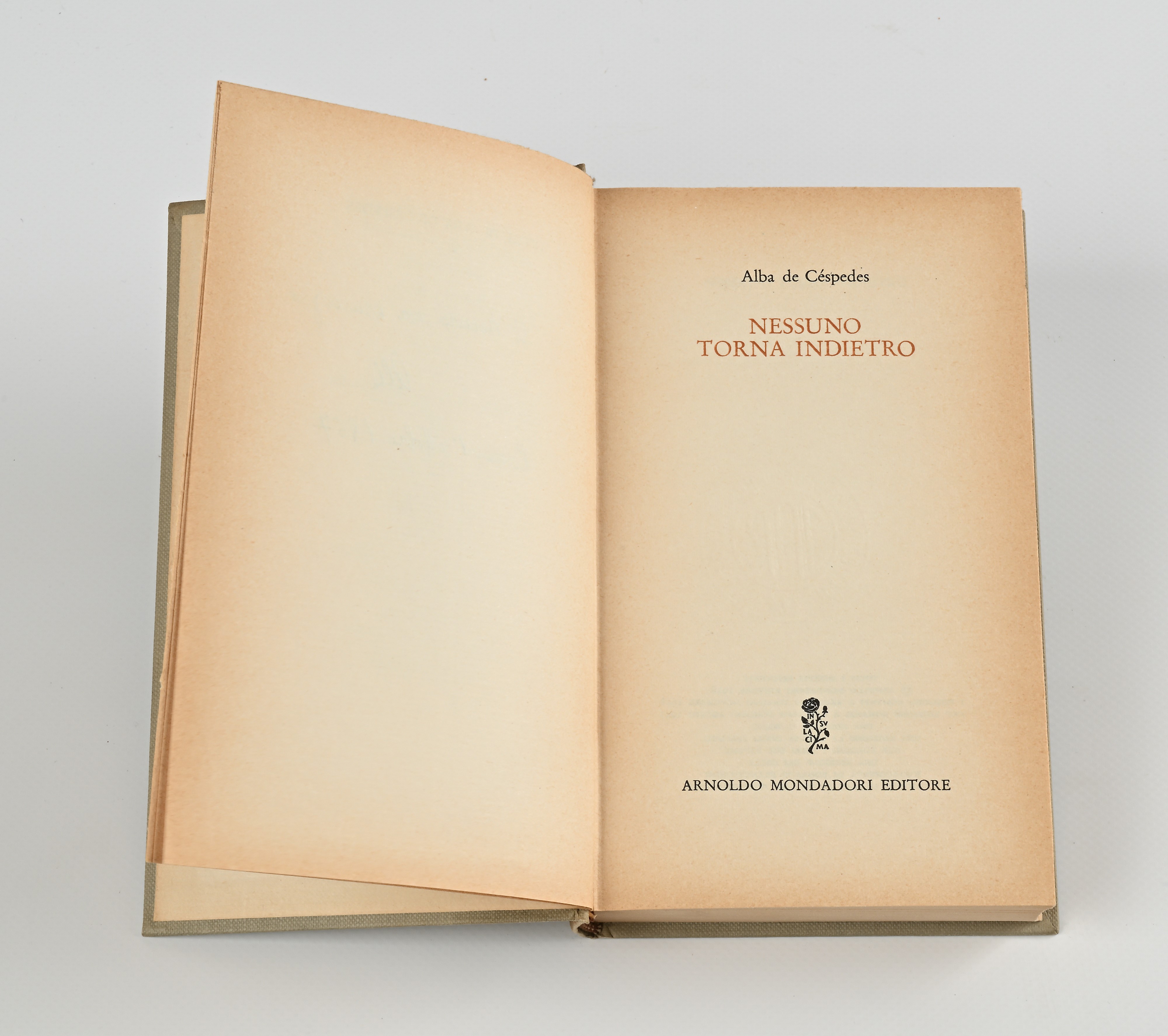 Alba De Cespedes - Nessuno torna indietro. Con dedica autografa a Mauro Bolognini (datata Roma 1 ...