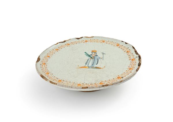 Alzatina in maiolica, Deruta, XVIII secolo