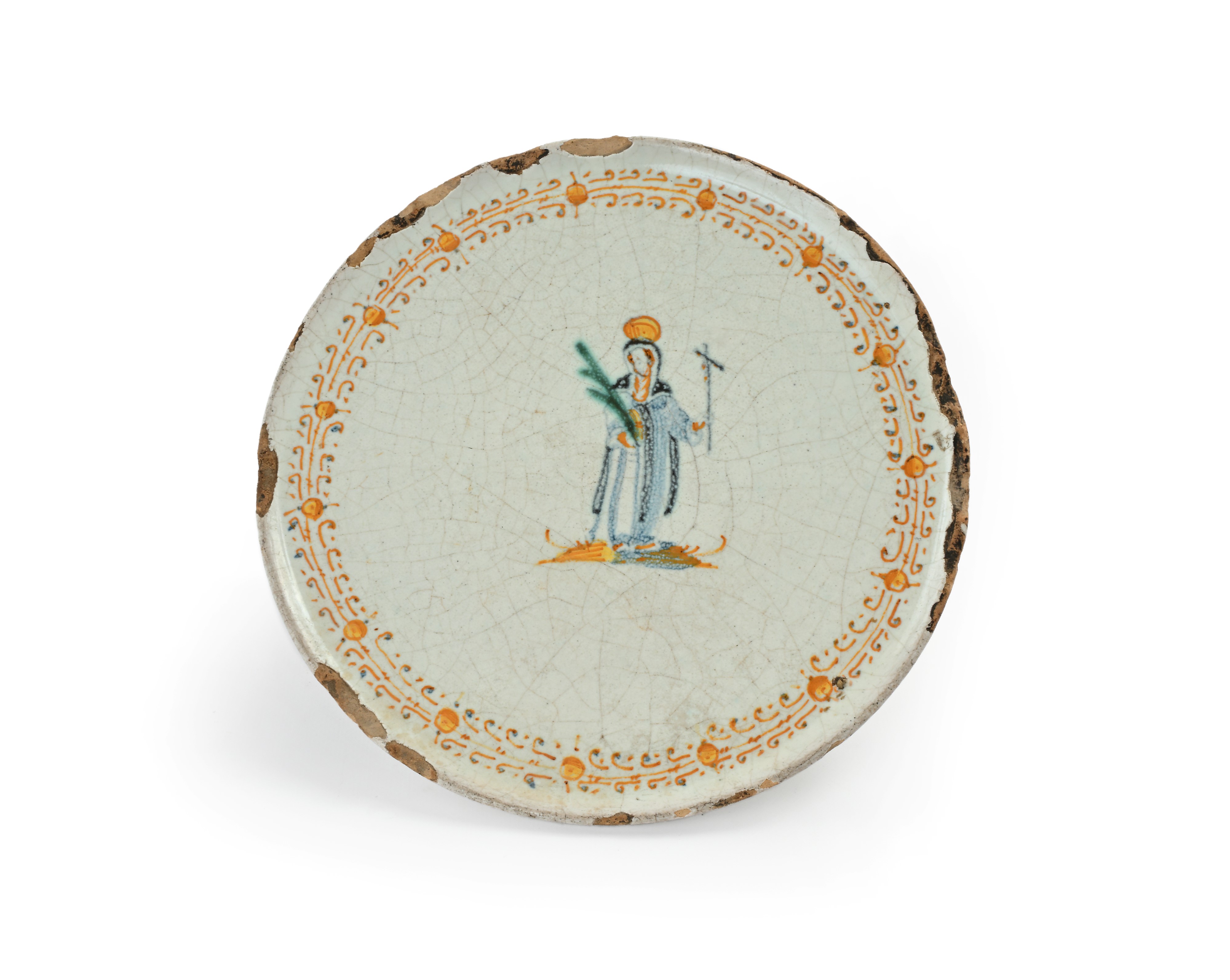 Alzatina in maiolica, Deruta, XVIII secolo