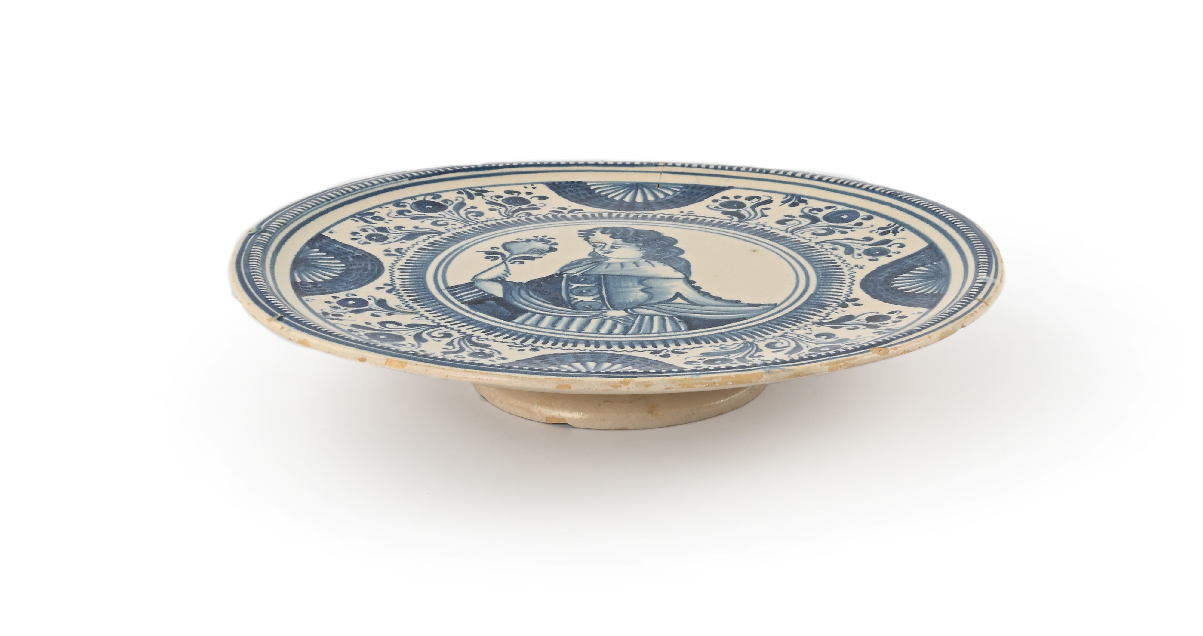 Alzatina in maiolica, fornace di Laterza, XVIII secolo