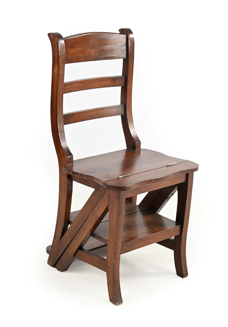 Sedia da biblioteca con scaletta, cm 90x42x45