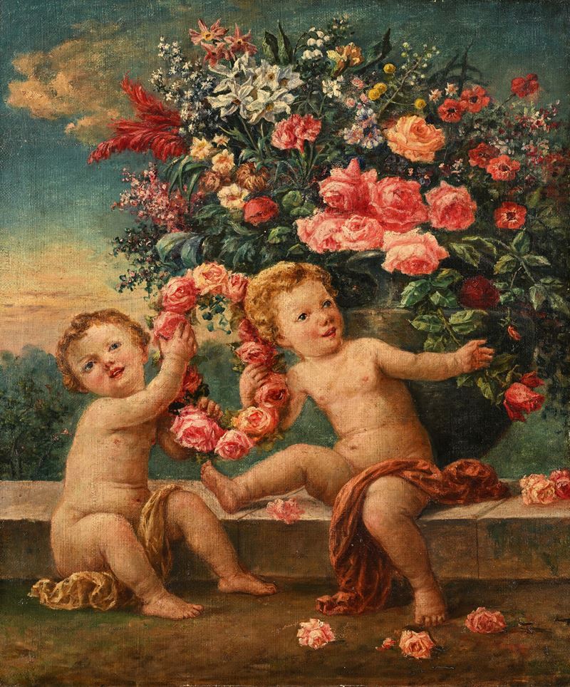 Putti con fiori - Allegoria della Primavera