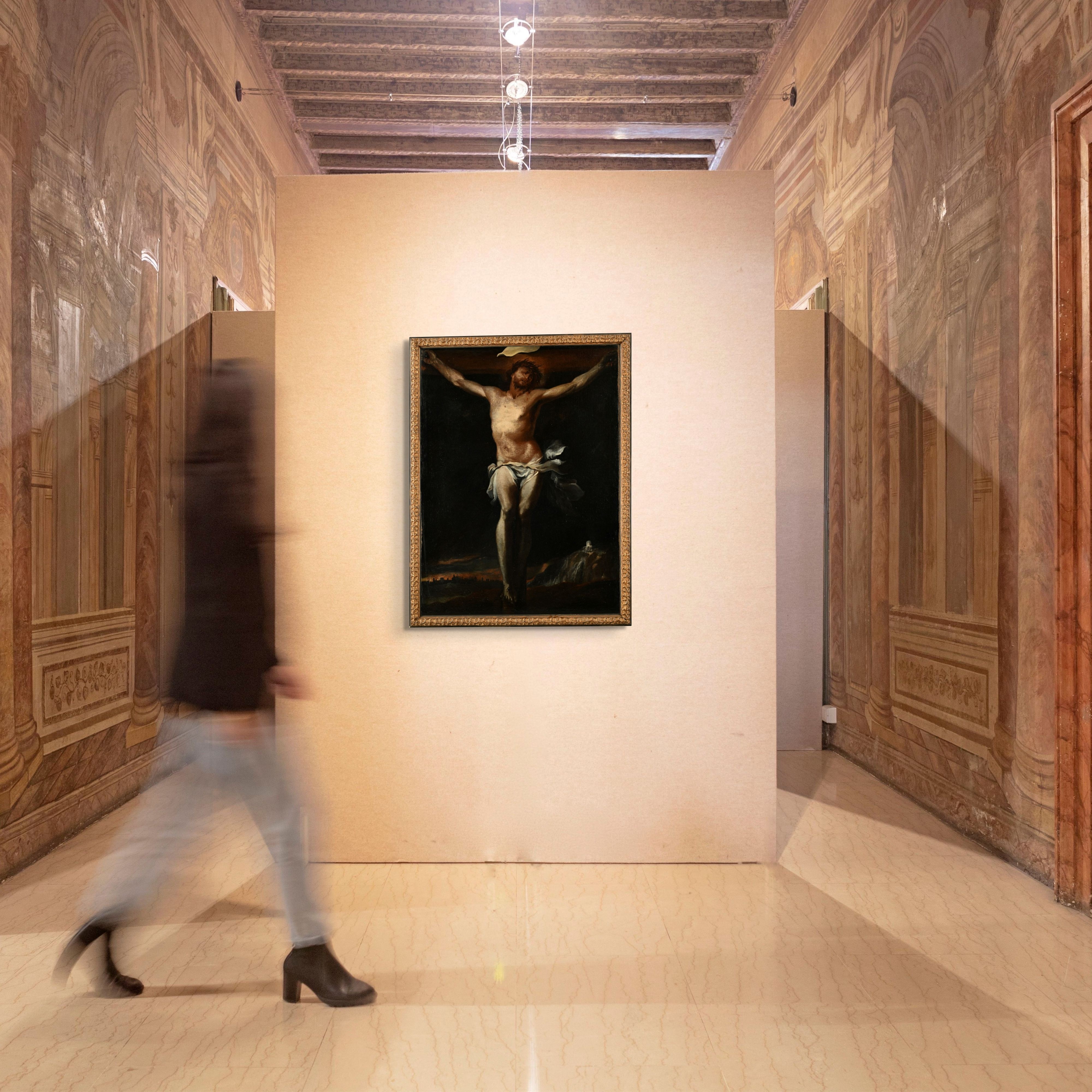 Pittore Austriaco, Inizi del XVIII Secolo - Cristo crocifisso, olio su tela