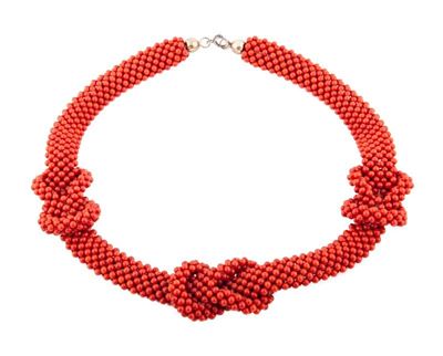 Treccia Corallo Rosso Intenso Gr.91,60