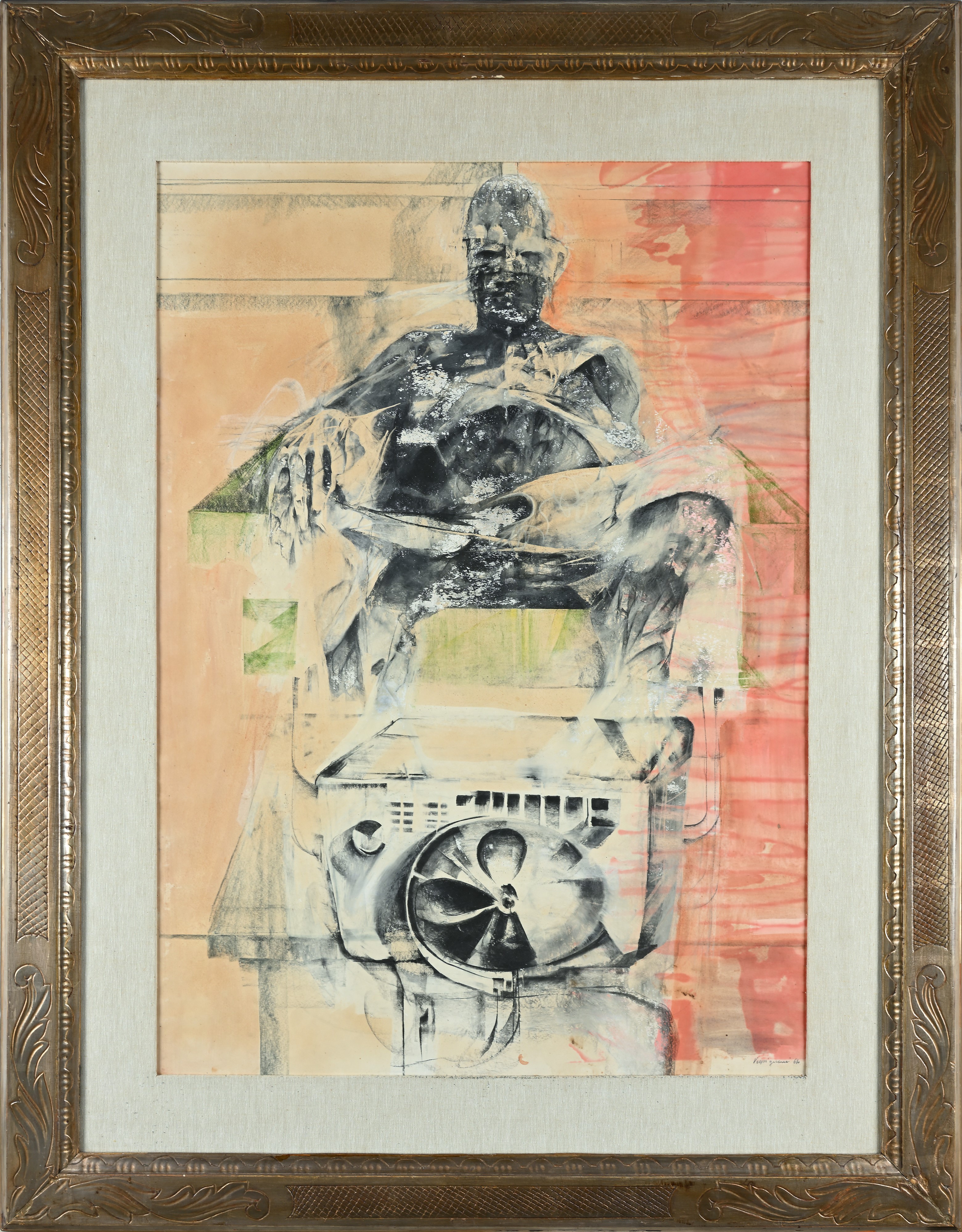 Renzo Vespignani - Senza titolo (1964) – tecnica mista su carta