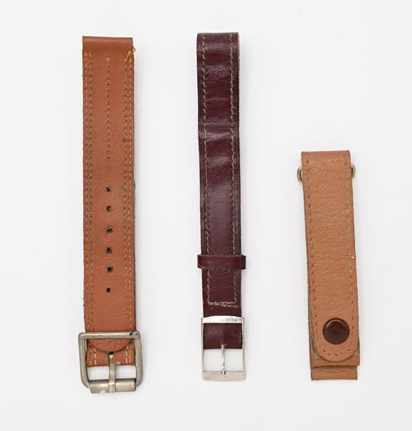 3 cinturini come nuovi in pelle vintage