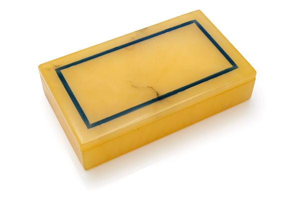 Scatola rettangolare in alabastro scaglione