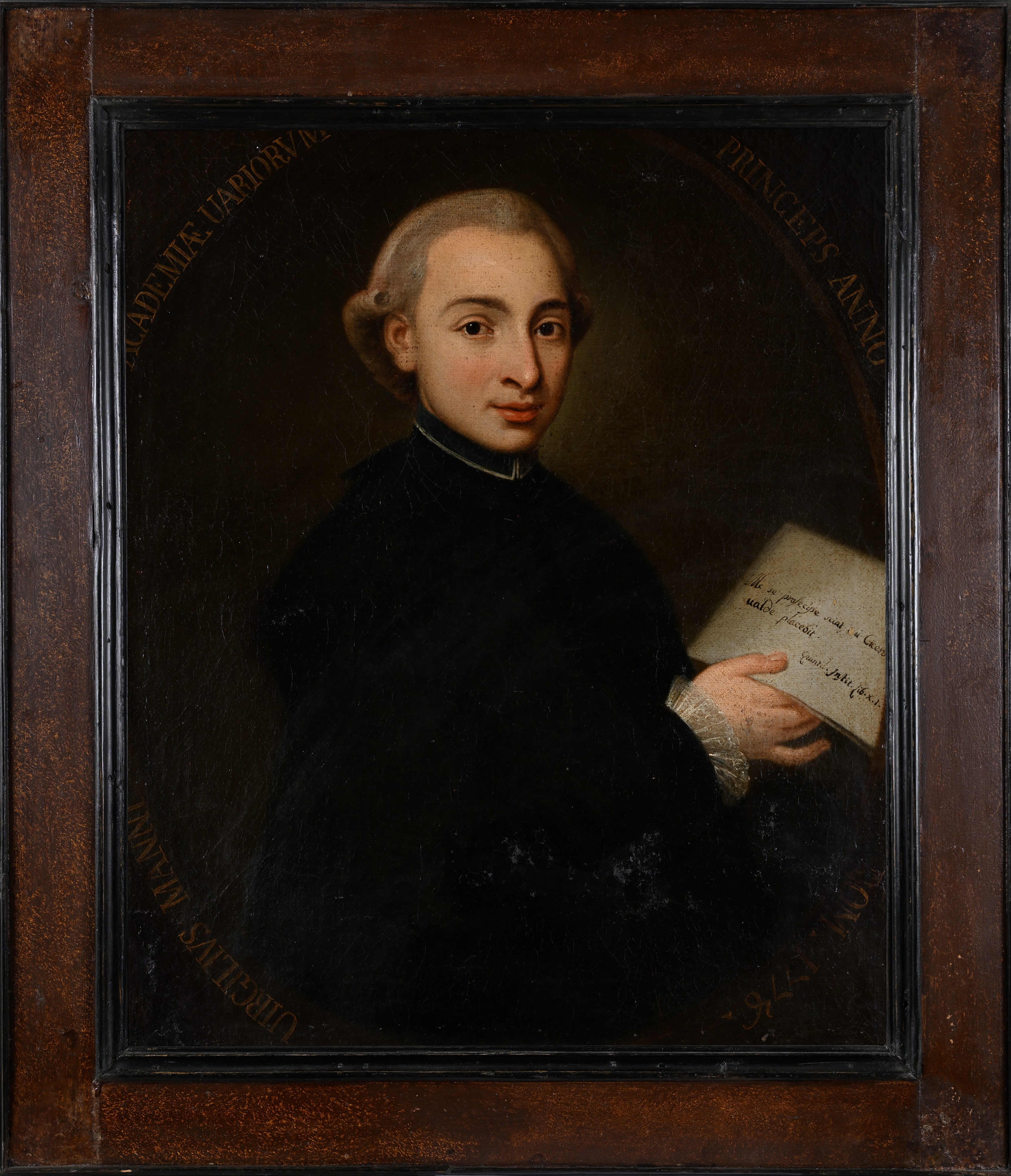 Johann Gottlieb Becker (attivo 1754-1777) - Ritratto giovanile di Immanuel Kant, olio su tela