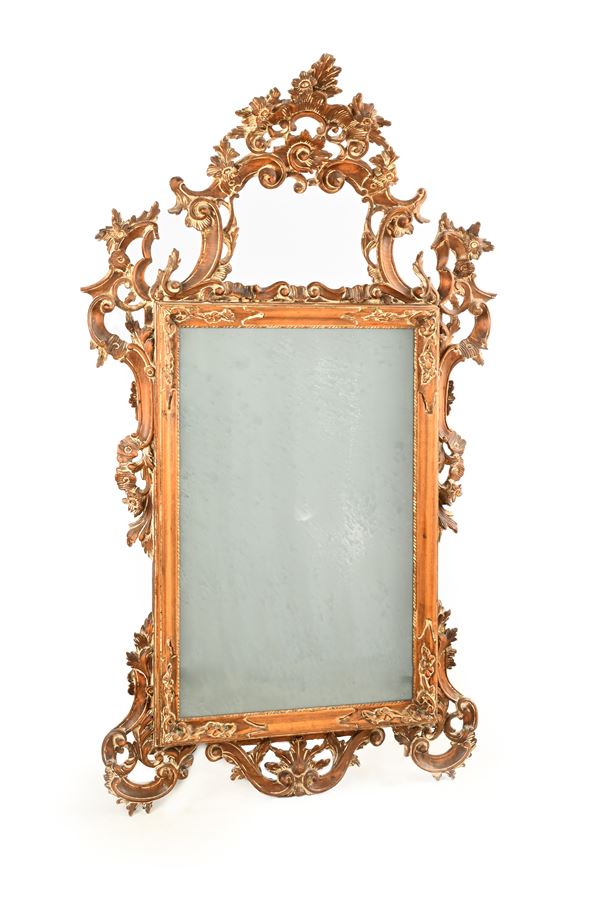 Specchiera in legno decapato, Lombardo-Veneto, XVIII secolo