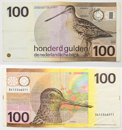 Olanda, 2 banconote da 100 Gulden (banconota)