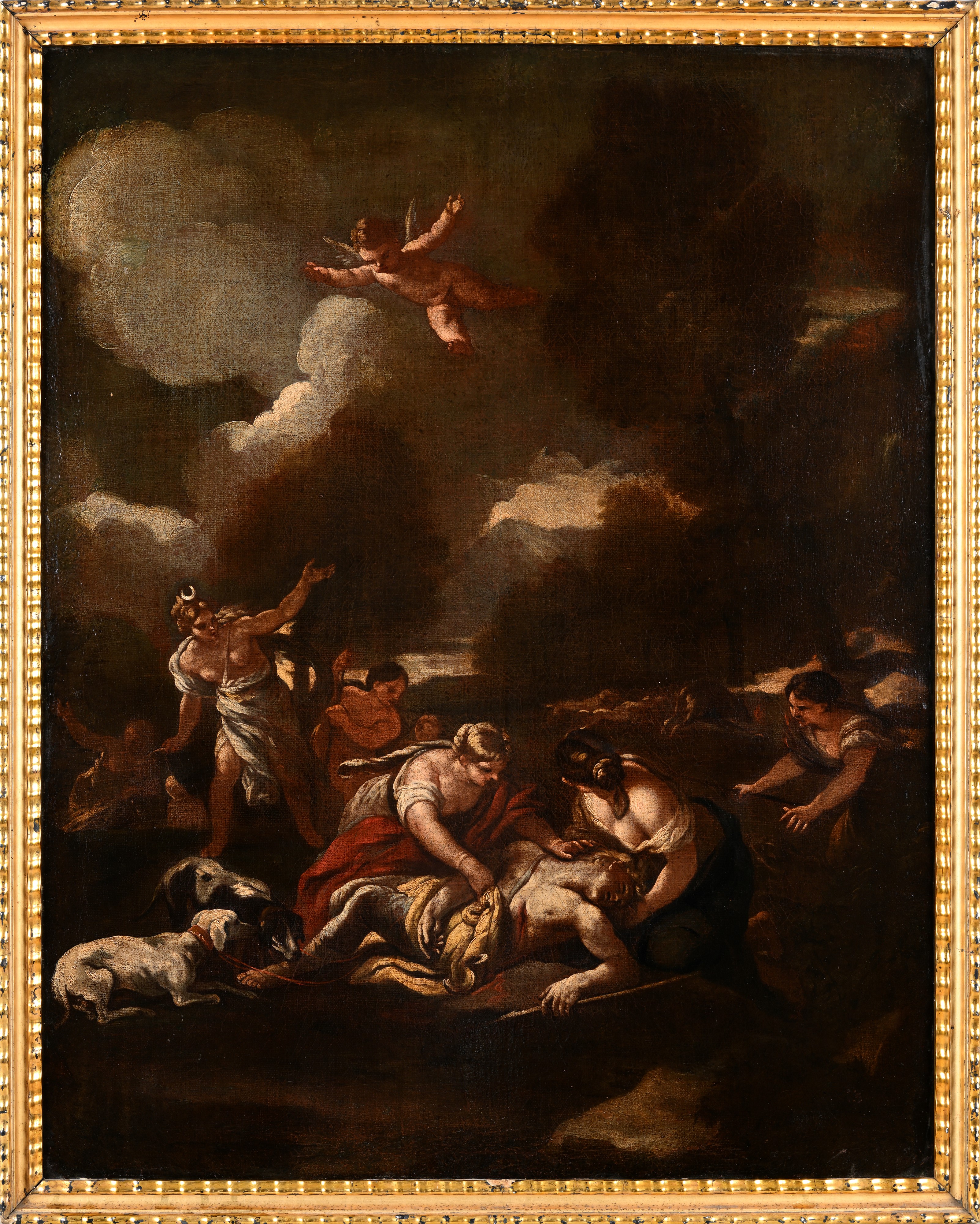 Pittore del XVIII Secolo - Diana e Atteone, olio su tela