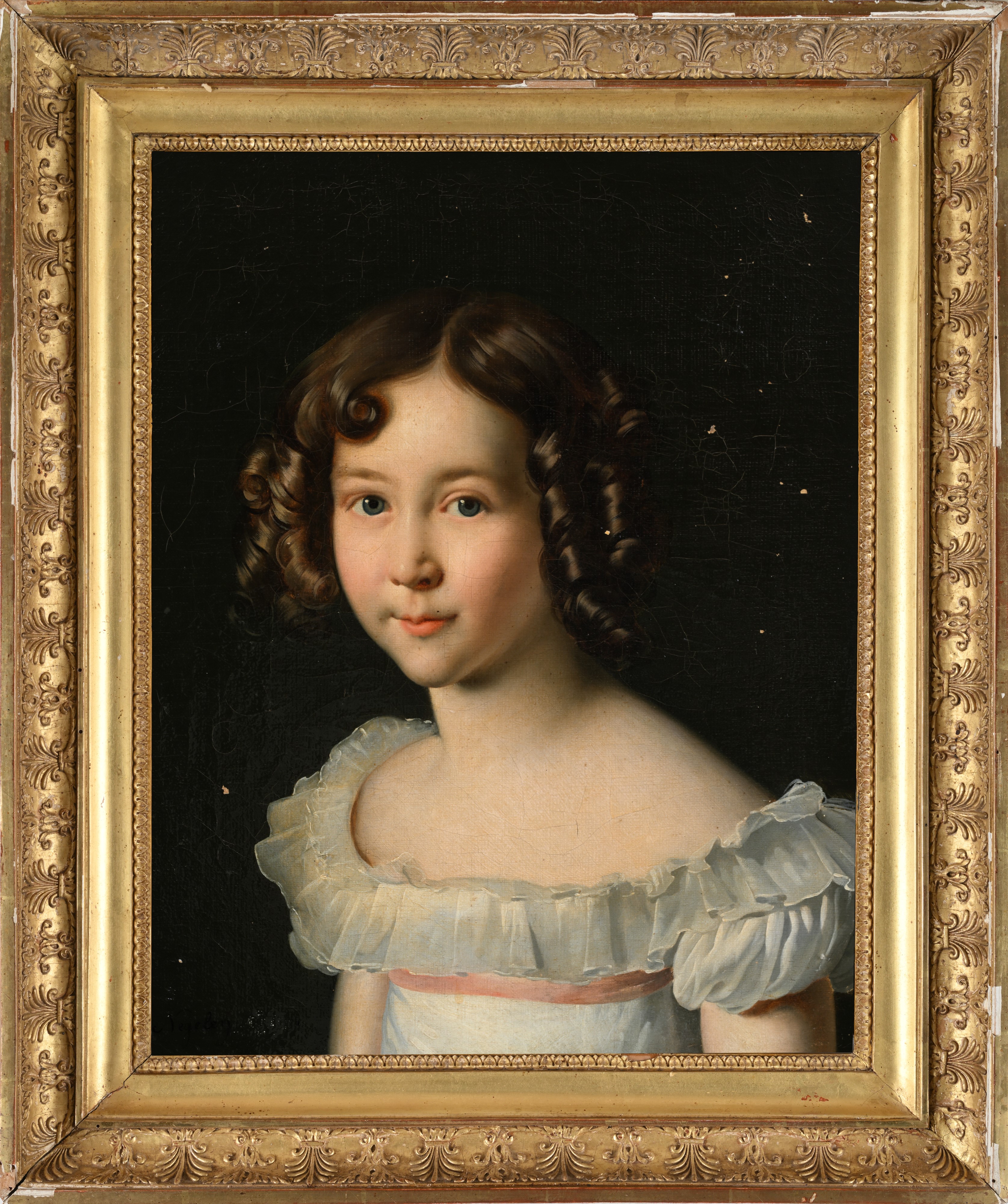 Scuola Europea del XIX Secolo - Ritratto di giovinetta, olio su tela