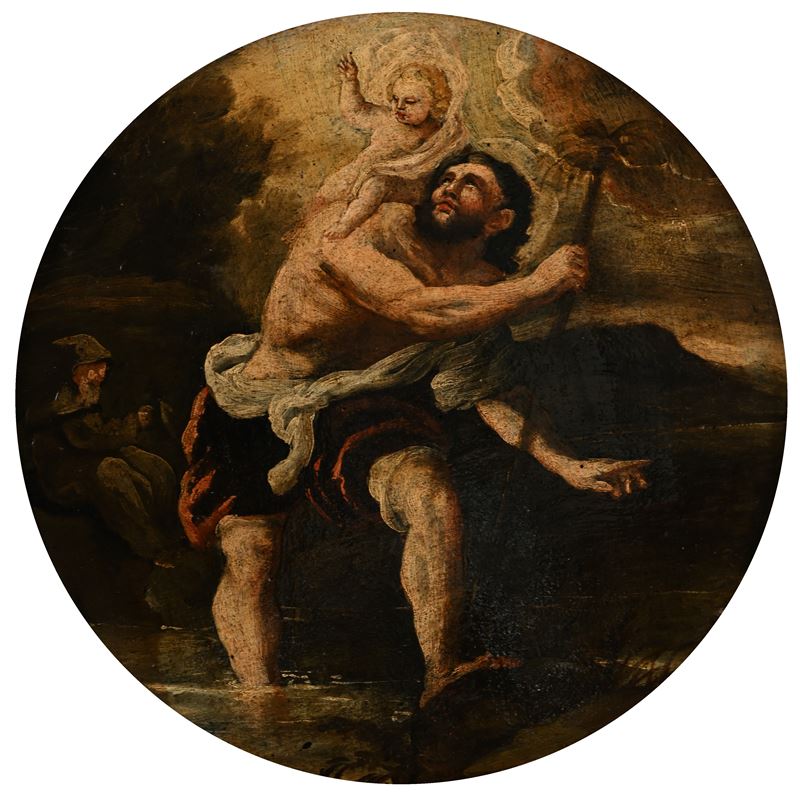 Pittore della Fine del XVIII Secolo - San Cristoforo col Bambino
