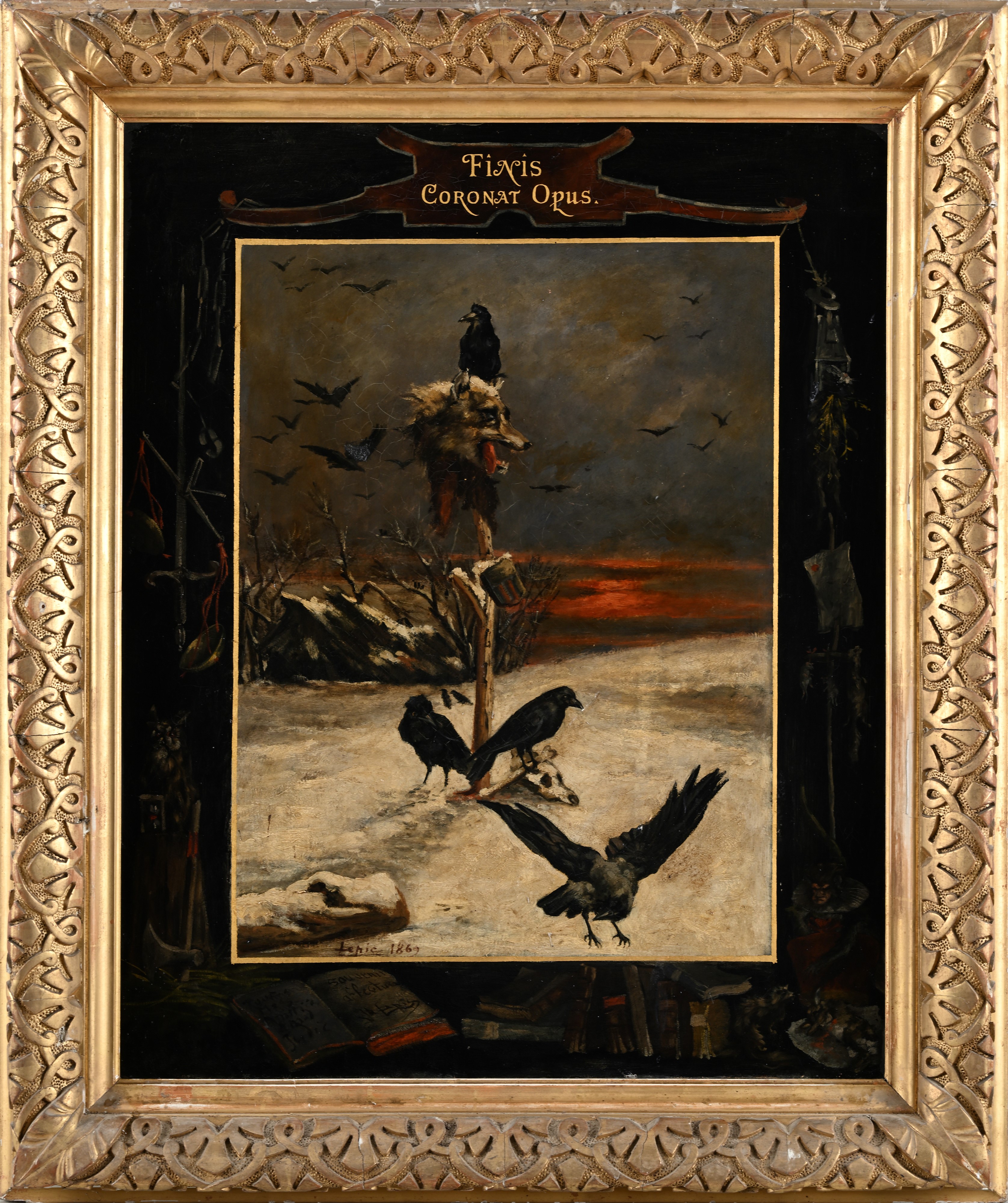 Ludovic-napoléon Lepic - Finis Coronat Opus, olio su tela (1869)