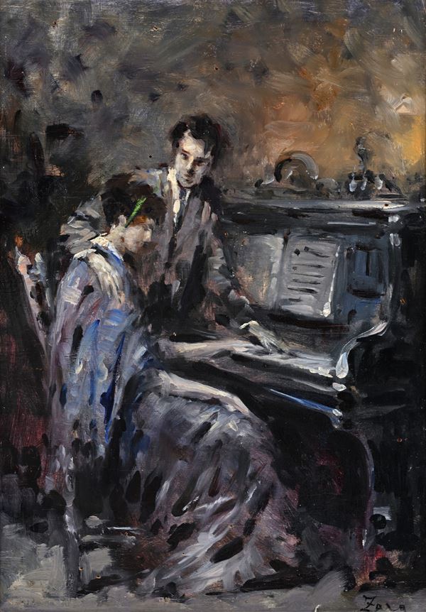 Coppia al pianoforte