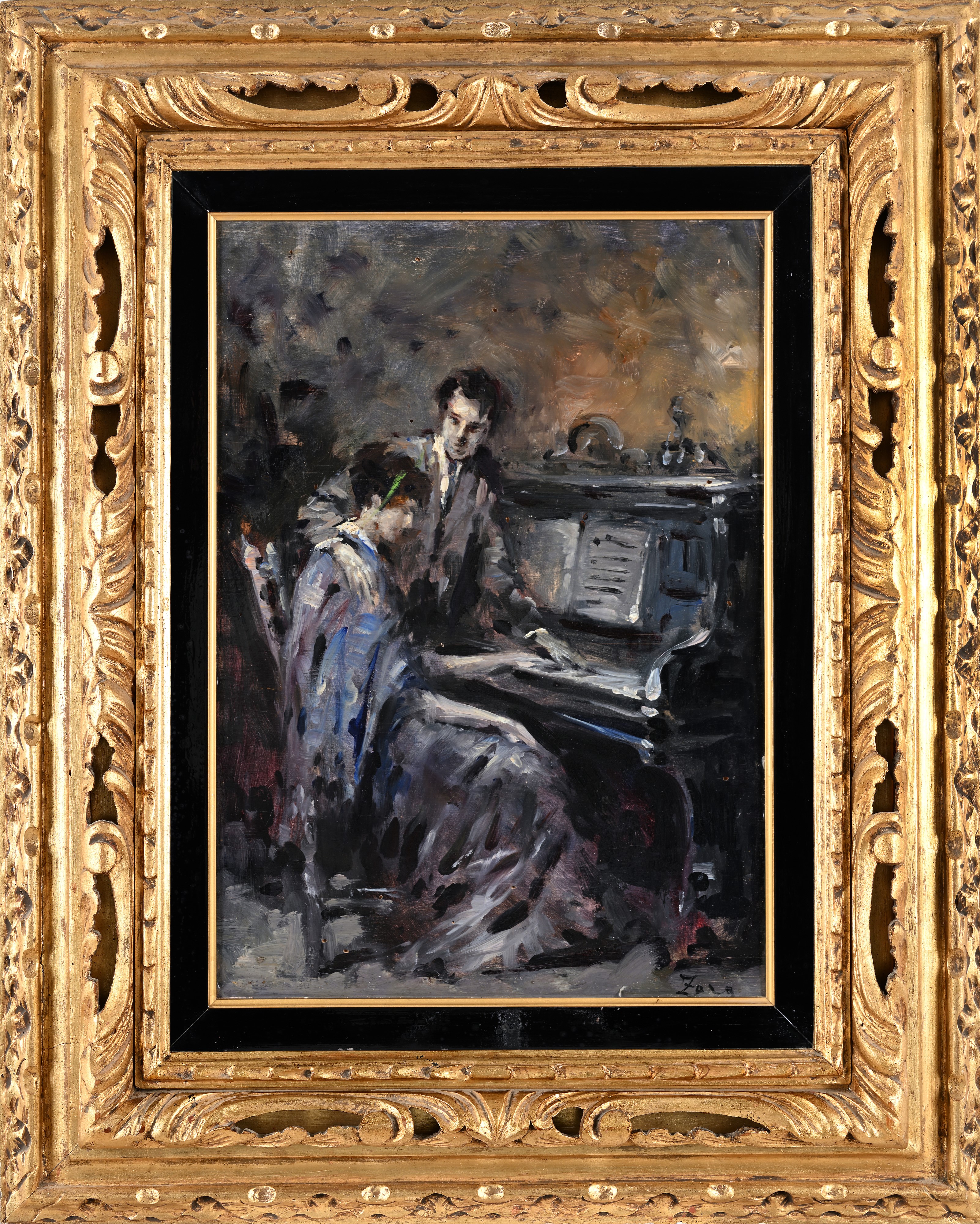 Scuola Europea Prima Metà del XX Secolo - Scuola europea, Coppia al pianoforte