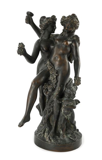 Baccanti e Cupido (bronzo brunito)