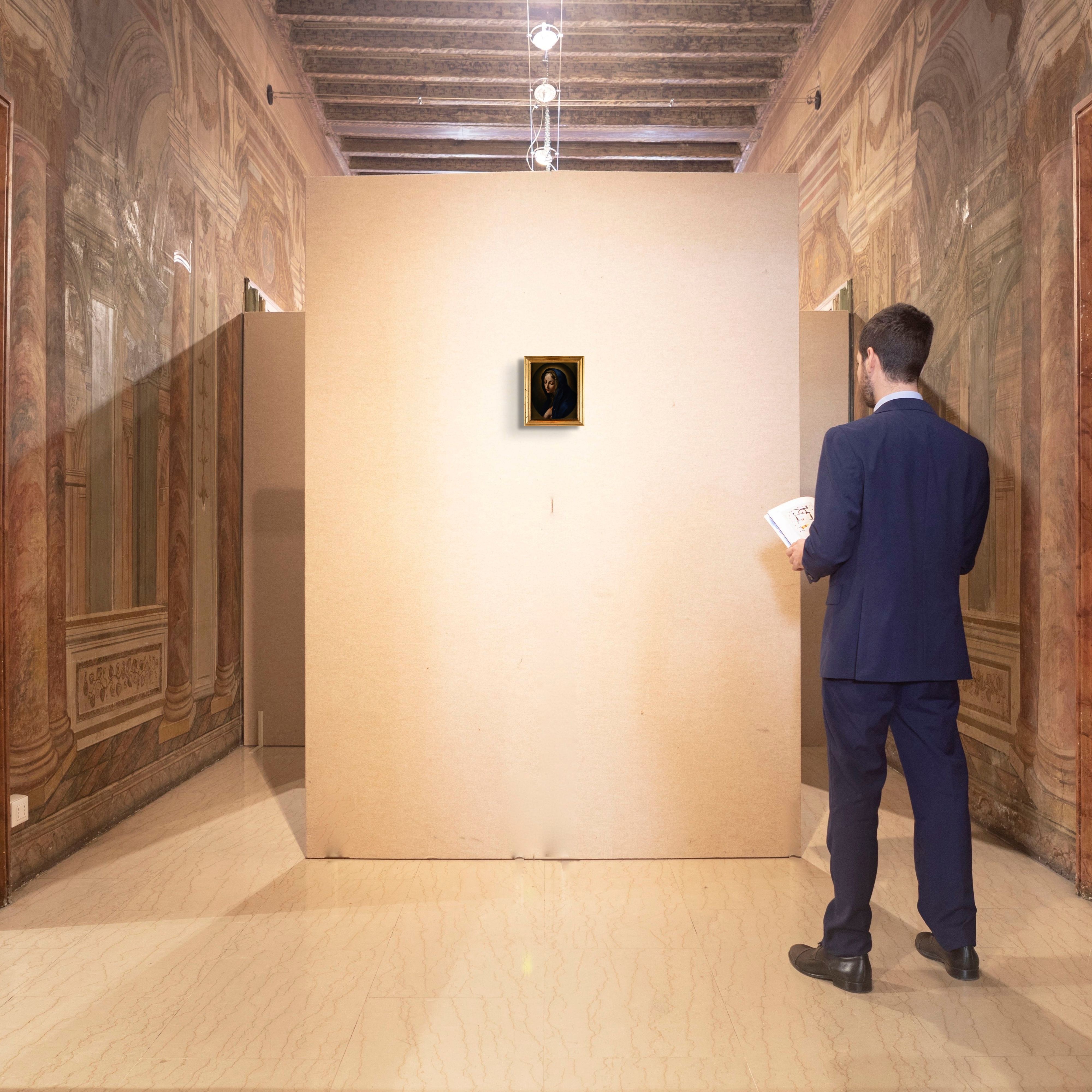 Pittore Senese del XVIII Secolo - Vergine in contemplazione, olio su tela