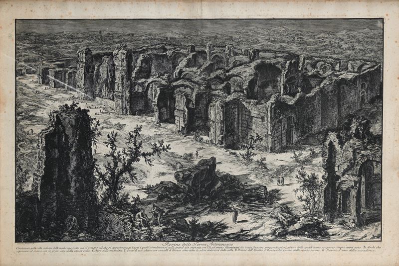 Giovanni Battista Piranesi - Rovine delle Terme Antoniniane, incisione