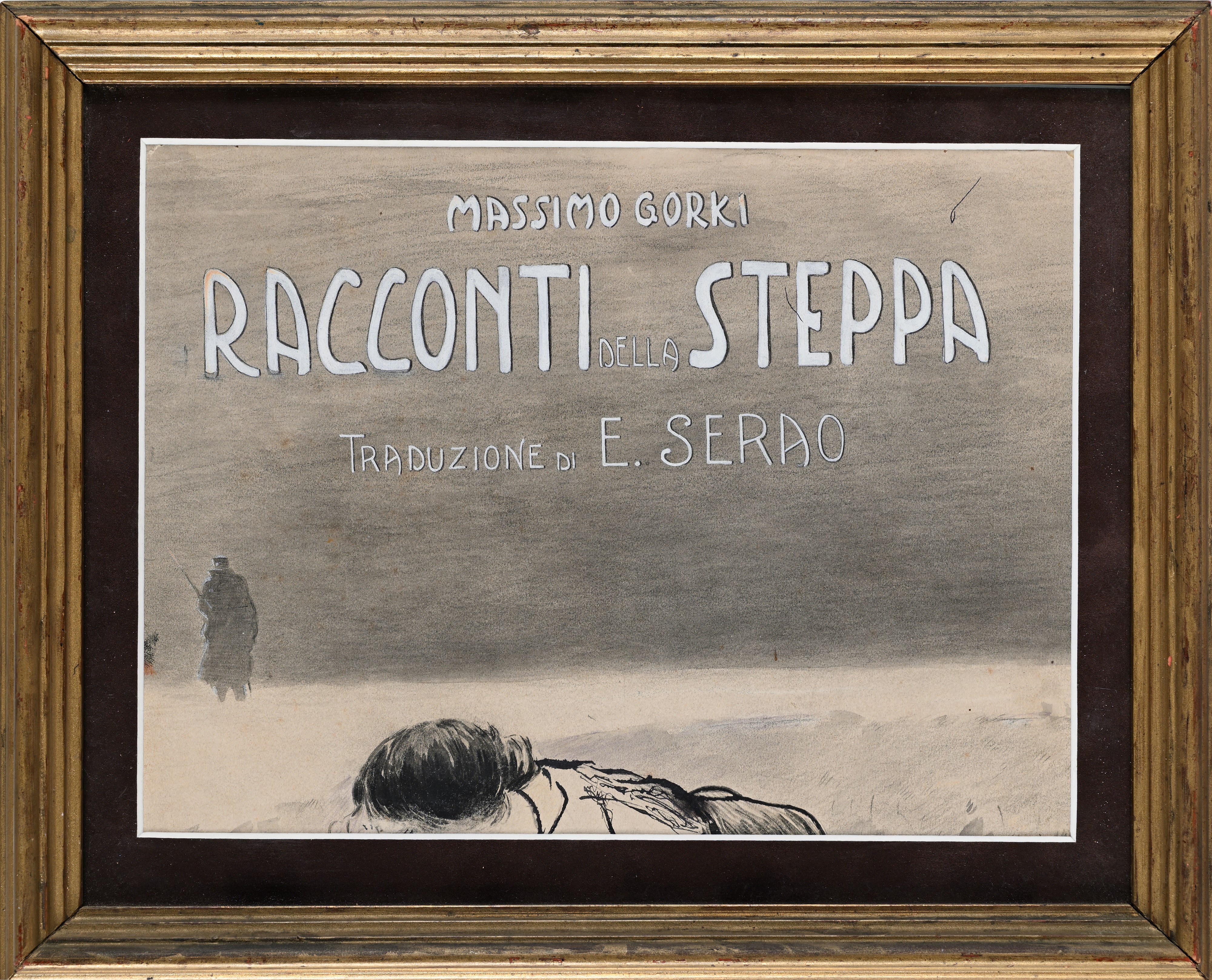 Pietro Scoppetta - Bozzetto per la copertina dei «Racconti della Steppa» di Massimo Gorki
