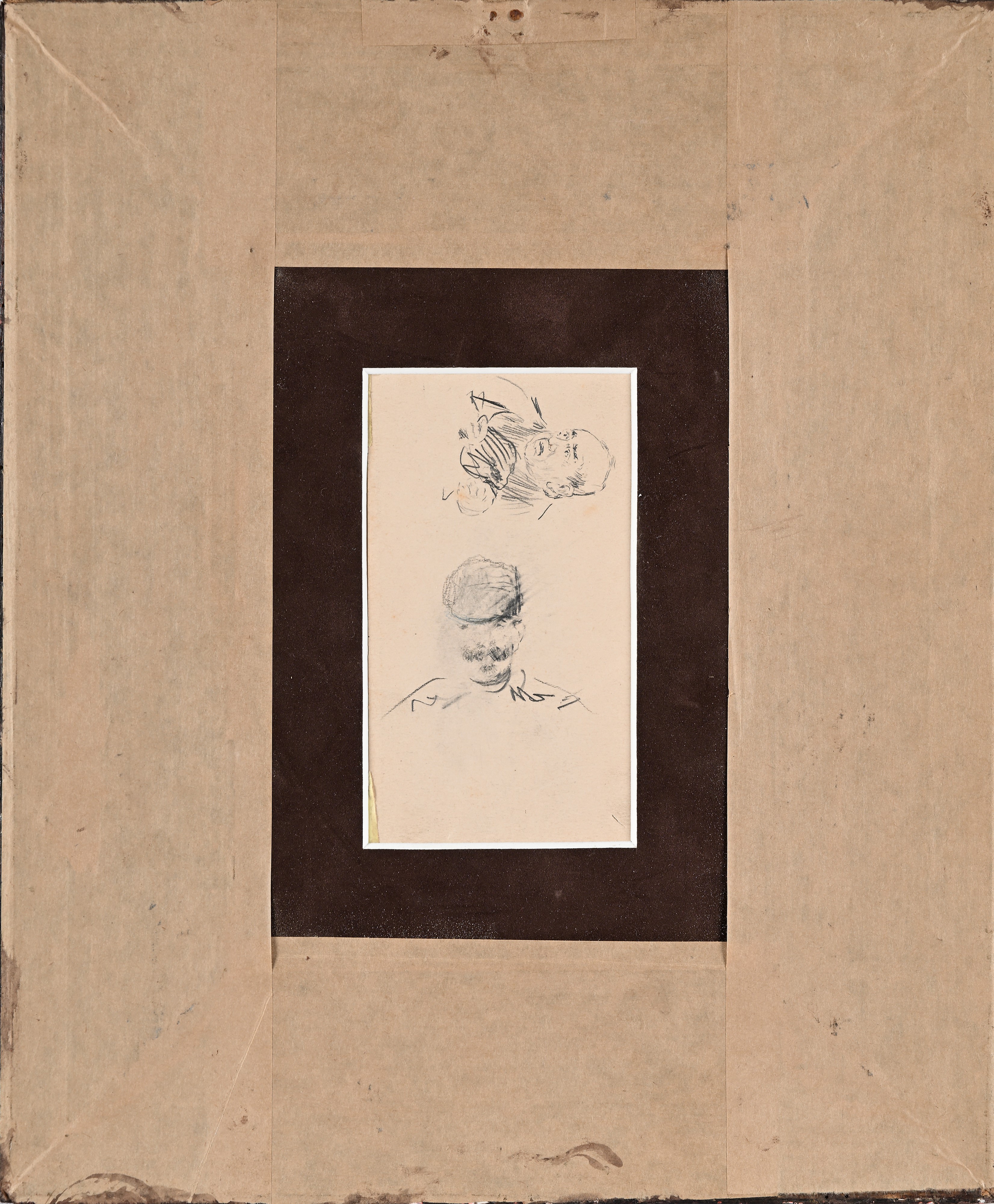 Pietro Scoppetta - Soldato in uniforme, carboncino su cartoncino
