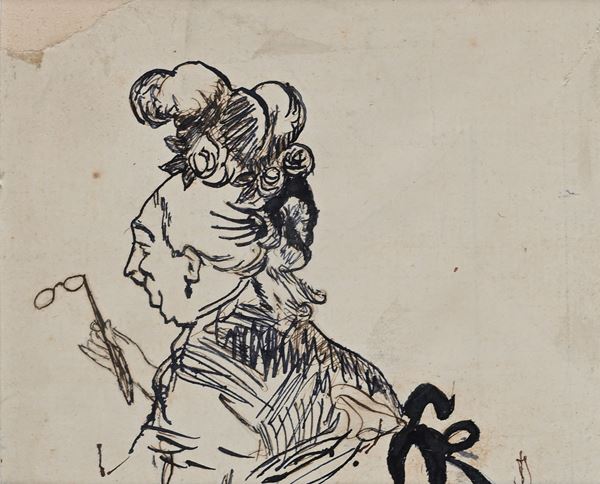 Pietro Scoppetta - "Caricatura della Signora Boucheron"