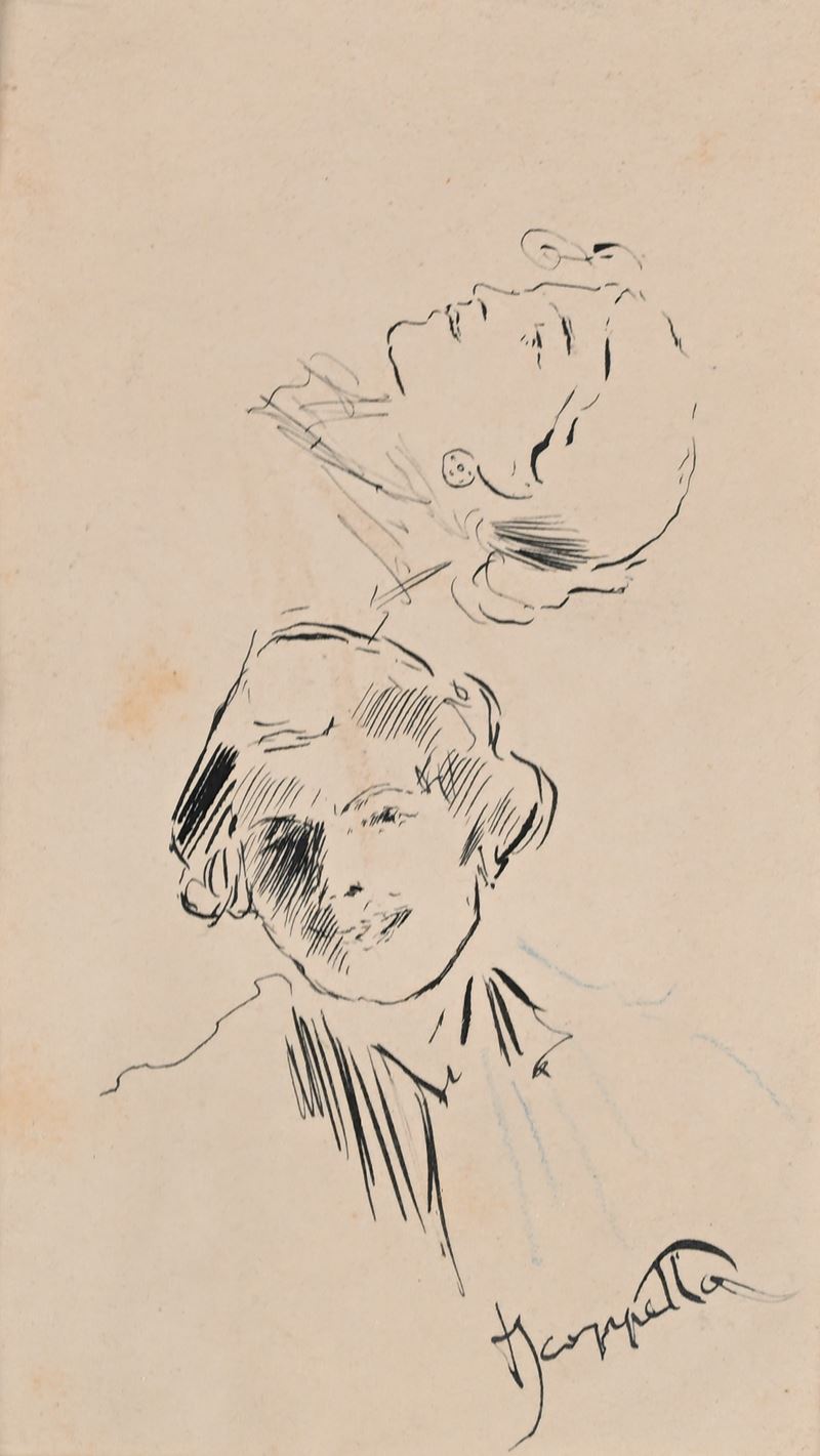 Pietro Scoppetta - Due volti femminili