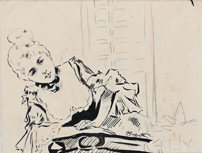 Giovane donna al balcone