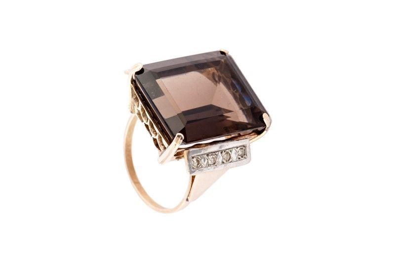 Anello Quarzo Fumè