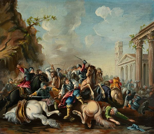Pittore della fine del XVIII secolo - Battaglia