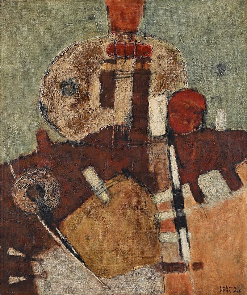 Oswaldo Subero - Pittura n. 9, olio su tela