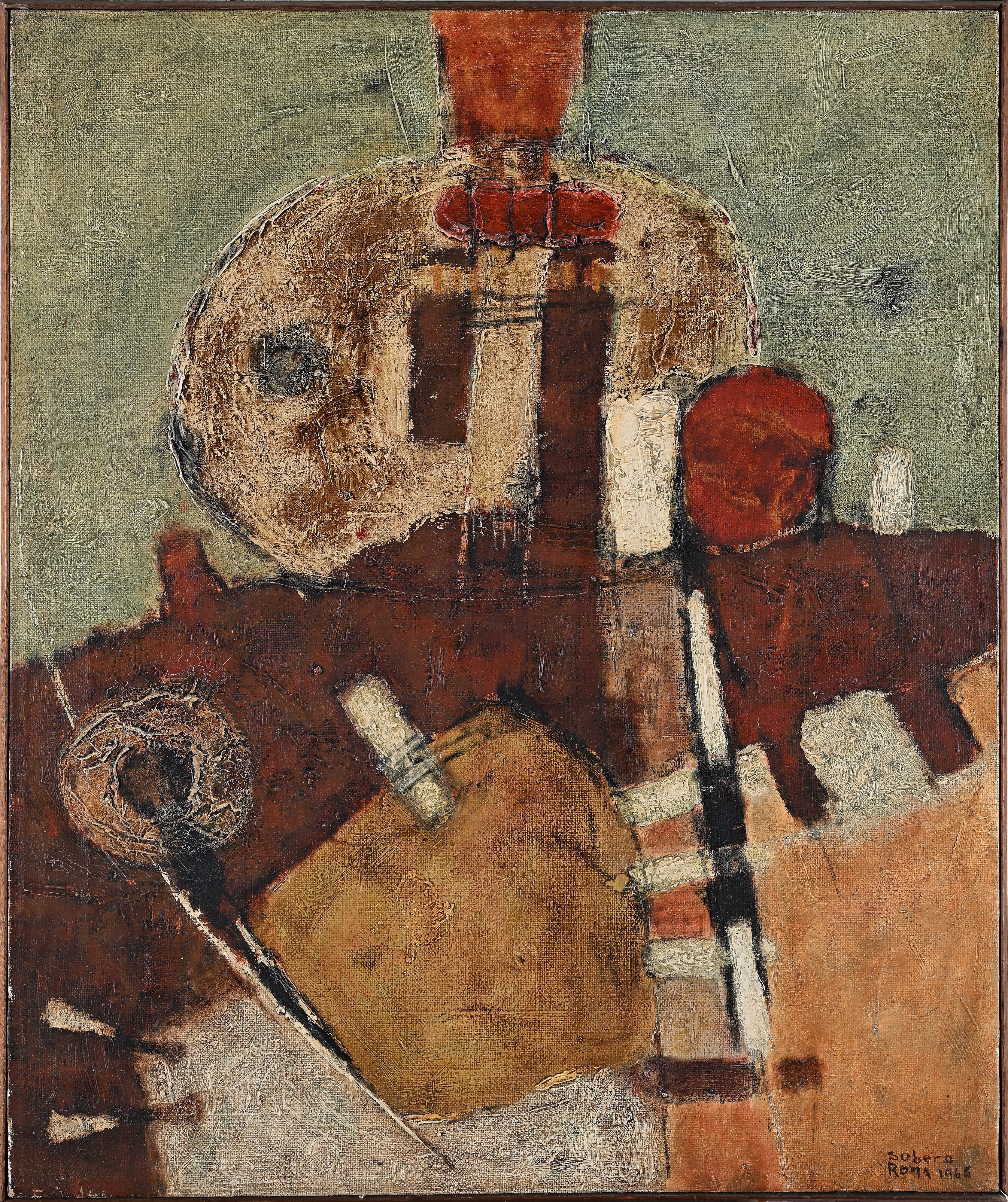 Oswaldo Subero - Pittura n. 9, olio su tela