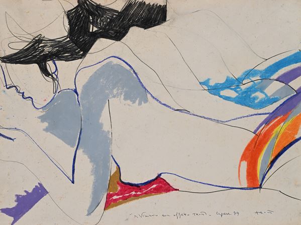 Sandro Trotti - Nudo di donna sdraiata