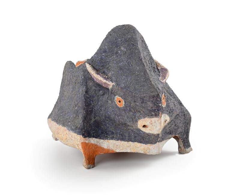 Scultura in terracotta dipinta