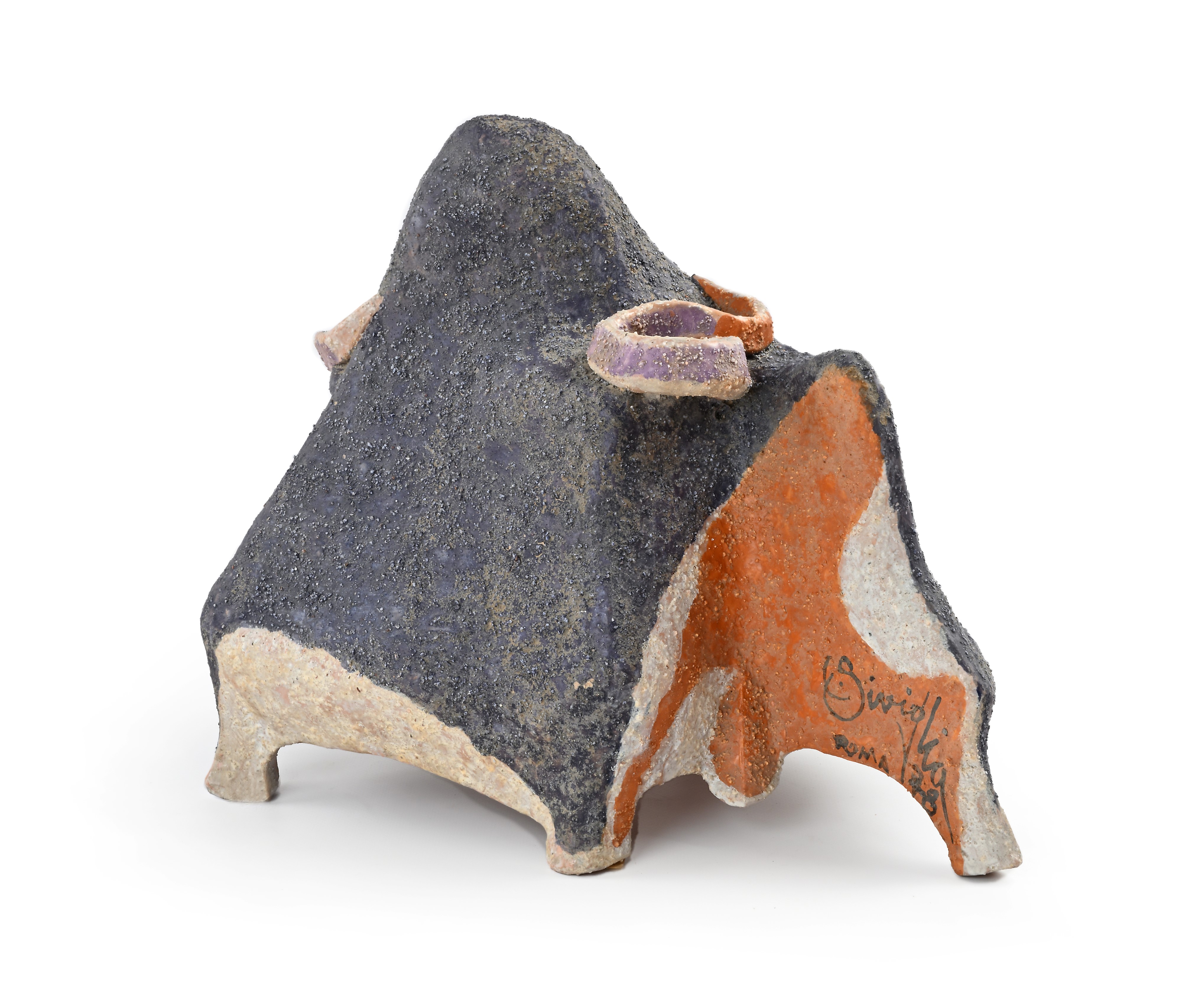 Scultura in terracotta dipinta
