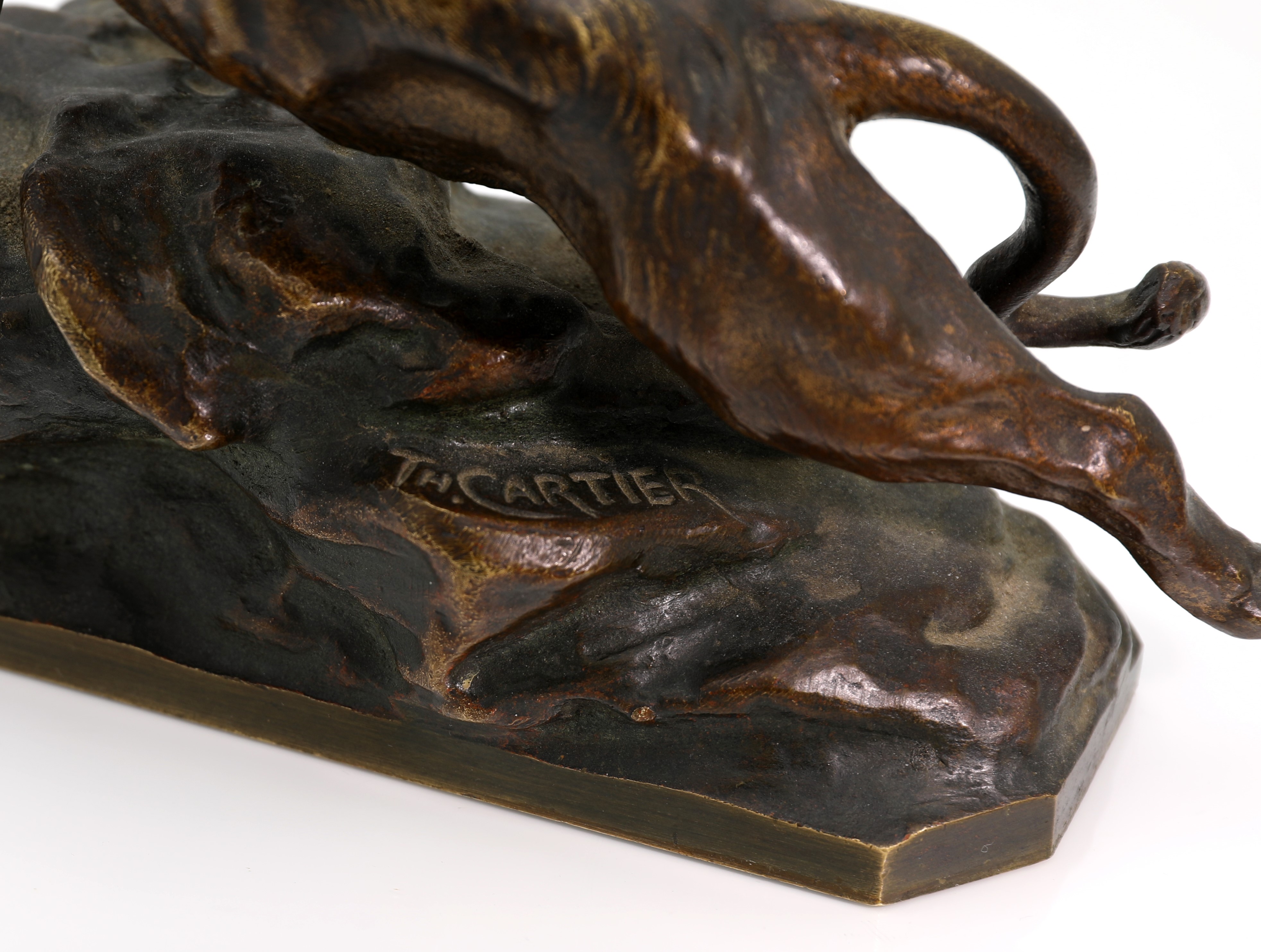 Thomas François Cartier - Pantera ruggente in bronzo