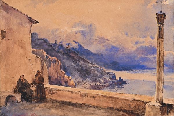 Giacinto Gigante - Amalfi dal convento dei Cappuccini 